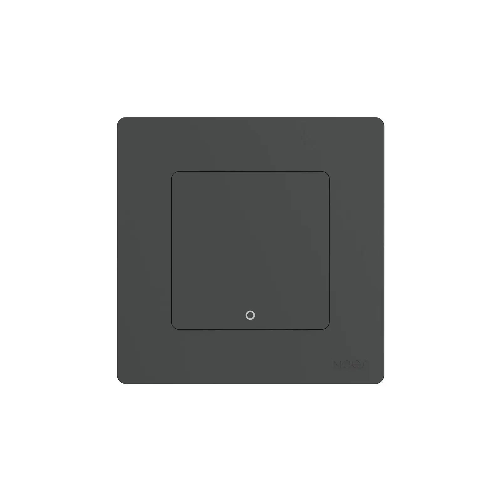 MOES New Star Ring Series Tuya Smart ZigBee3.0 Push Button Switch Embedded Light Touch Panel Grey 1 GANG Smart Switch
