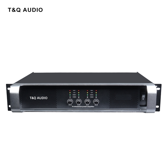 Hot Sale Professional T&Q AUDIO LG4 4-Channel 4*450W Class D Digital Amplifier 8&4 Ohm Impedance Aluminium Alloy Tabletop Mount