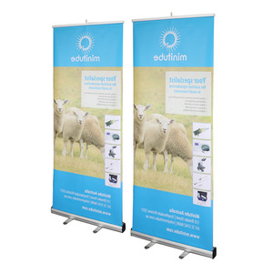Support de bannière enroulable Gegebu en alliage d'aluminium, pliable, pour les magasins de détail et les expositions - Product Image 5