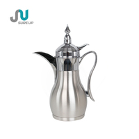 Coffret Cadeau d'Affaires Personnalisé – Thermos en Acier Inoxydable 2 Tasses 800ml, Longue Conservation de la Chaleur, Levier à Bouton-Poussoir, Noir Mat Doré, Sans BPA