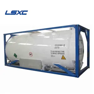 حاوية صهريج للتخزين, صينية الصانع 20Ft ISO القياسية T75 Lox ، Lin ، Lar ، CO2 ، O2 ، N2 حاوية خزان