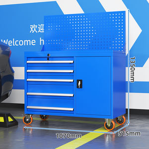 Carro de Herramientas para Reparación de Automóviles OUMEIDA con Diseño de 4 Cajones con Cierre, Caja Móvil Resistente de Empuje Manual, Capacidad de Carga de 200 kg - Product Image 5