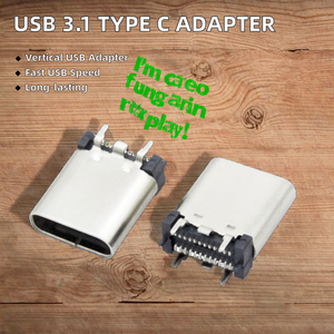 Conector USB Tipo C de Acero Inoxidable SUS304, Corriente Nominal de 5A, Adaptador SMT Vertical Conveniente con Fácil Instalación - Product Image 3