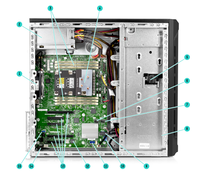 Hewlett Packard Enterprise CN ProLiant ML110 Gen10 1.9 GHz 16GB DDR4 450W 5U Tower Server dengan Port Memori USB