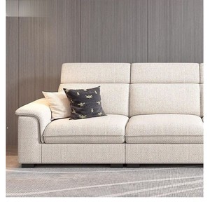 Canapé d'angle moderne au design minimaliste et lignes droites, en tissu, pour appartement, centre commercial, hôtel, garni de latex de haute qualité - Product Image 4