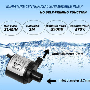 12v flowrate 2l/min ראש 2 מ 'חיים> 30000 שעות מיקרו-dc זרימת מים הידרופוניקה משאבת צנטריפוגלית חשמלית 7 מ "מ - Product Image 2
