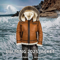 Blouson Bomber Vintage Hiver 2025 Homme en Cuir de Vachette Écologique Épais Chaud Coupe-Vent Respirant à Capuche Zippé Patchwork Personnalisable