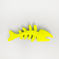 Jouets à mâcher couineurs en forme d'arête de poisson pour chats et chiens, jouets d'entraînement amusants pour animaux de compagnie avec son de récupération en caoutchouc pour chiots