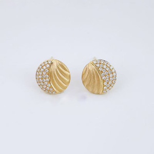 Pendientes de Oro Amarillo de 18K con Diamantes Cultivados en Laboratorio, Redondos, Vintage, de Lujo, Tipo Stud, Ear Cuff, Colgantes, de <span class=keywords><strong>Aro</strong></span>, con Clip, Huggie, de Moda - Product Image 5