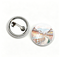 Lencana Pin Logam Kustom Bentuk Bulat untuk Siswa Sekolah, Nama, Diameter 38mm 58mm, Lencana Logam