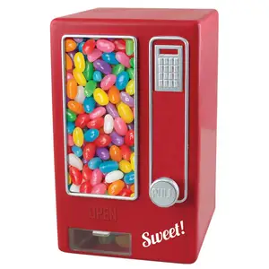 Op Maat Gemaakte Kids Speelgoed Hot Selling Nieuwigheid Plastic Klassieke Automaat Styling Met Raam Snoep Dispenser