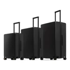 Juego de equipaje unisex de 3 piezas, maletas rígidas de 20 24 28 pulgadas, equipaje ligero con ruedas giratorias grandes texturizadas luminosas para PC