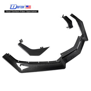 Alerón Delantero de Fibra de Carbono Seca Estilo DRIFTON Z06 C8 Stingray con Aletas Laterales para Chevrolet Corvette Z51 2020-2026 - Product Image 1