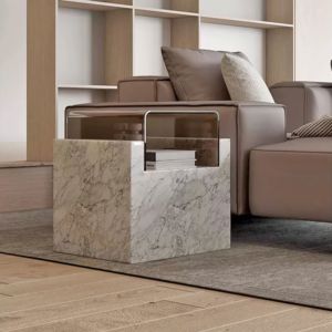 Mobili da soggiorno tavolo da tè e caffè arredamento moderno quadrato travertino in marmo in <span class=keywords><strong>vetro</strong></span> <span class=keywords><strong>tavolino</strong></span> da caffè per Hotel - Product Image 3