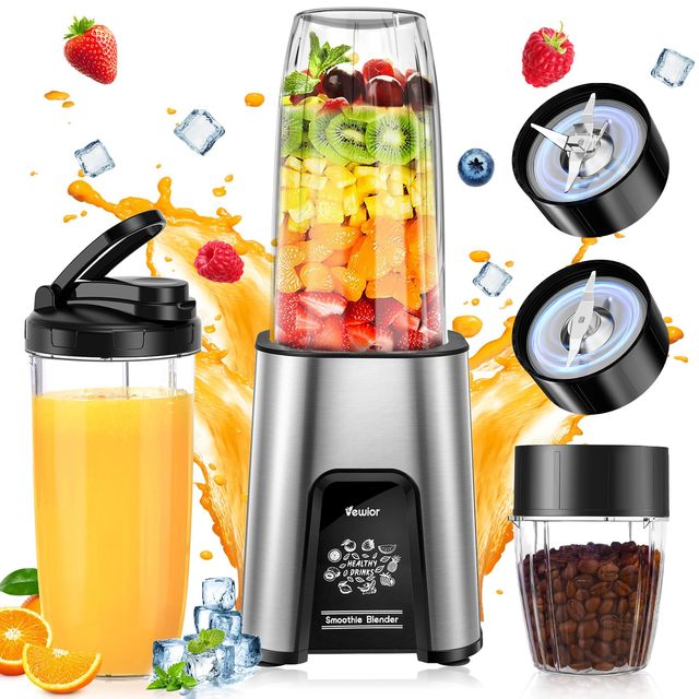 Personal Electric Blender 800W for Smoothie & Milkshake Portable Outdoor Juicer with Whisking Function for Egg Kitchen Cooking