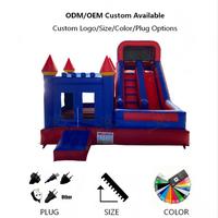 Château Gonflable Commercial Combo Toboggan en PVC Facile à Installer pour Fêtes en Jardin Événements Scolaires et Divertissement