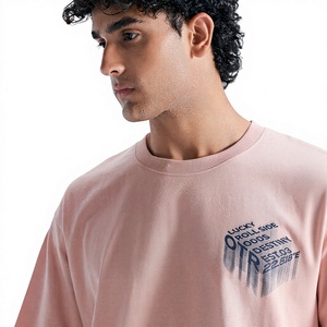 Camiseta de algodón extragrande para hombre Otr, cómoda, 320g, manga corta, cuello redondo, corte regular, tejido jersey - Product Image 4