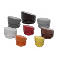MOCAP Embout antidérapant noir en PE moulé par injection pour pieds de chaise et de table, insert pour tube de mobilier