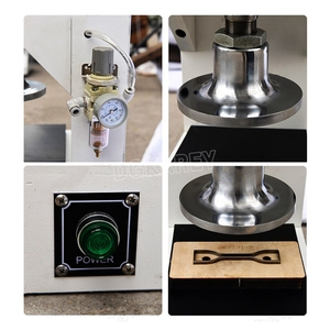 Prensa de corte de muestras accionada por aire: cortador de muestras neumático para pruebas de caucho y plástico - Product Image 3