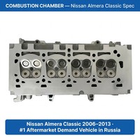 Conjunto de Cabeza de Cilindro K4M 130C07524R 7701473353 para Nissan Almera Classic, Lada Largus, Renault Symbol, Logan 1.6 16V Rusia CIS