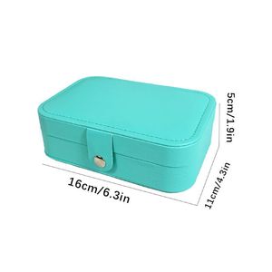 <span class=keywords><strong>2025</strong></span> mới nhất bông tai vòng cổ vòng hộp lưu trữ xách tay đơn giản <span class=keywords><strong>PU</strong></span> da du lịch hộp đồ trang sức cho cô gái - Product Image 6