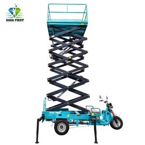 SAGA FIRST <span class=keywords><strong>Economy</strong></span>-triciclo eléctrico compacto Elevador de tijera hidráulico móvil Elevador de carga de almacén - Product Image 6