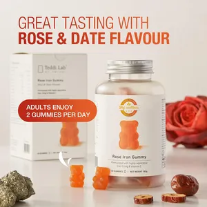 Wetenschappelijke Formule Met Hoge Absorptie Ijzer Vitamine C Hogere Absorptie Snelheid Rose Fruit Ijzer Gummies