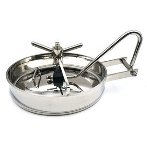 사용자 정의 안쪽으로 열린 580*480 타원형 맨홀 탱크 위생 스테인레스 스틸 <span class=keywords><strong>Inox</strong></span> 304 거울 광택 맨홀 커버 - Product Image 2