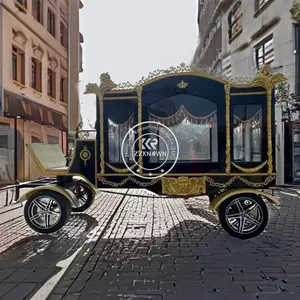유럽 스타일 장례식 차 도매 전기 말 장례식 마차 판매를 위해 현대 관 전기 말 차