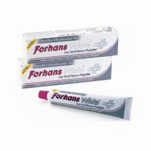Forhans Pasta de Dientes Blanqueadora Especial 75ml Limón Melocotón Fresa Ingredientes Herbales Aromáticos para Dientes Sensibles - Product Image 1