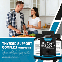 Capsules de levure de riz rouge CoQ10 pour la fonction thyroïdienne et le métabolisme énergétique, capsules végétales, 100 unités