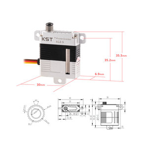 Oferta Especial: Servo Sin Núcleo KST A12-S DC7.4V 13.5Kgf.cm 0.08s HV Mini de Aleación de Aluminio con Engranajes y Sensores Magnéticos Sin Contacto -10°C +60°C - Product Image 3