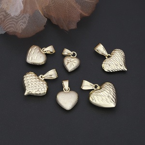 JXX Collar con Colgante de Corazón Chapado en Oro de 14K para Mujer, Joyería de Latón al por Mayor para Niños - Product Image 1