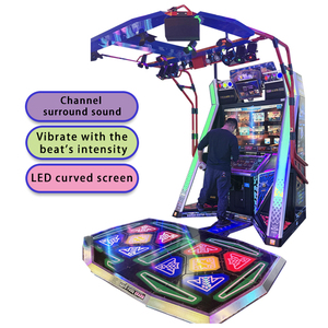 Machine de danse d'arcade à pièces - Jeu interactif de qualité commerciale pour enfants et adultes avec lumières LED et chansons intégrées - Product Image 1
