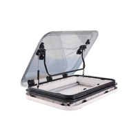 Hublot de toit en alliage d'aluminium et ABS pour camping-car avec fonction d'évacuation d'urgence, étanche, certifié E-Mark pour camping-car et bus