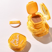SPF 45+ Full Coverage Liquid Sunscreen Cushion Foundation Custom Natural BB CC Cream Dark Cushion Concealer Langsung dari Pabrik
