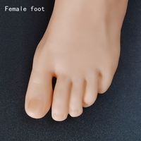 Mannequin de simulation pieds gauche et droit couleur peau Pvc chaussures de pied dur chaîne de cheville affichage pantoufles modèle croquis d'art