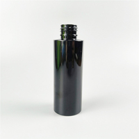 Bouteille de pulvérisation de brouillard vide de 100ml bouteilles de pulvérisateur en plastique rondes noires mates pour cosmétique