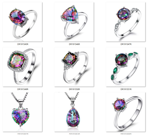 Anello di Fidanzamento in Argento Sterling 925 con <span class=keywords><strong>Topazio</strong></span> <span class=keywords><strong>Mistico</strong></span> a Forma di Cuscino - Product Image 4