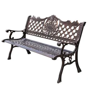 2020 vendita diretta della fabbrica in ferro battuto all'aperto strada mobili da giardino panca classica sedia in metallo antico metallo giardino panca rotonda