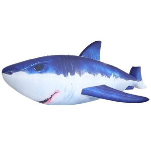 Ballon publicitaire gonflable en forme de requin pour l'extérieur, modèle de requin gonflable avec éclairage LED - Product Image 1