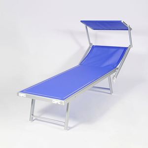 Chaise longue pliante moderne en aluminium pour extérieur, jardin, plage, avec auvent, pour cour, parc, camping - Product Image 1