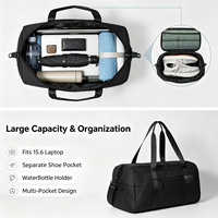 Sac fourre-tout de sport pour femme, sac à main de fitness tendance, grande capacité, sac à bandoulière avec poche pour chaussures