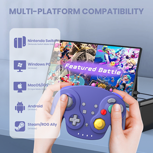 Controlador inalámbrico Gamecube para Switch Gamepad inalámbrico para Nintendo Switch/<span class=keywords><strong>PC</strong></span>/Steam 6-Axis Gyro Motion 4-Level Vibration - Product Image 5