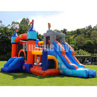Matériau commercial en PVC 5*3.6*3m maison de rebond gonflable zone de saut parcours d'obstacles maison de rebond pour enfants jeu en plein air
