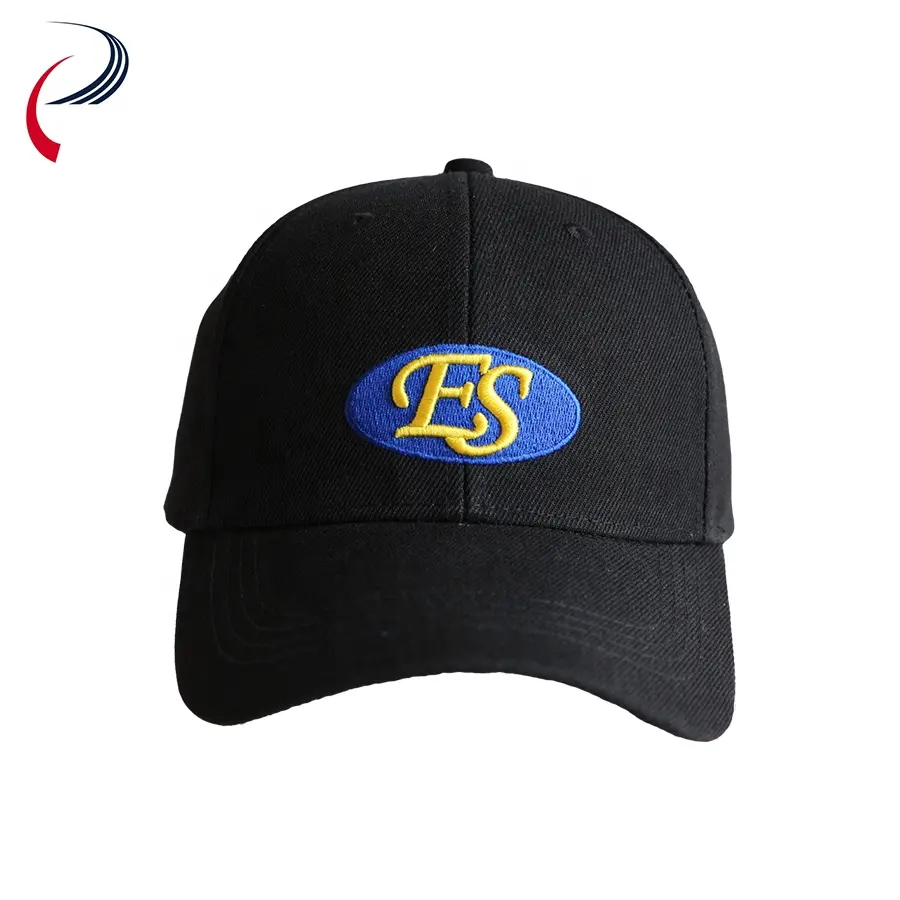 Wholesale Factory Custom Design Logo Black 3d Embroidery Baseball Hat