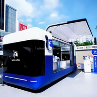 Aanpasbare multifunctionele fastfoodtruck met complete keuken, geschikt voor ijs, koffie, pizza & snacks, 220V spanning