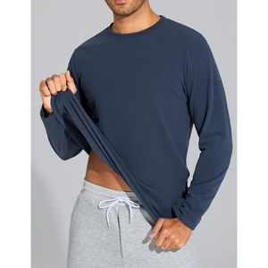 Men's <b>Long</b> <b>Sleeve</b> Base Layer Thermal Shirt Stretchy Crewneck Casual Pullover <b>Undershirt</b> Tee Tops Spandex Cotton - Product Image 3