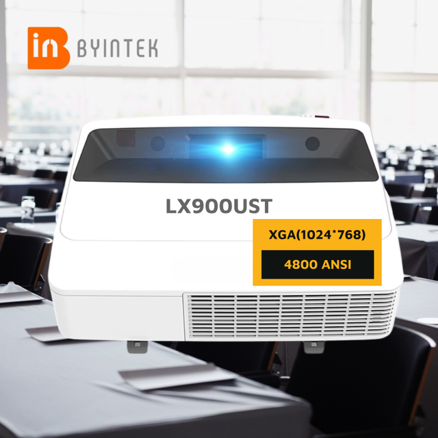 BYINTEK Cloud LX900UST Large Venue Projector Ultra Short Throw 4800 Lumens 3LDC Laser Education Projector for Classroom