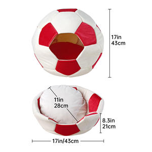 C4P Art Soccer Ball Hunde bett Sport-Themen-Haustier bett Für kleine Hunde, Welpen, Katzen-Kissen einsatz mit Plüsch futter, 17x17 - Product Image 4